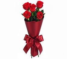 Букет 5 Красных роз Эдлесс Лав в Дергаево