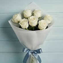 Букет 7 Белых роз Эдлесс Лав #REPLACE_PRED# Дергаево