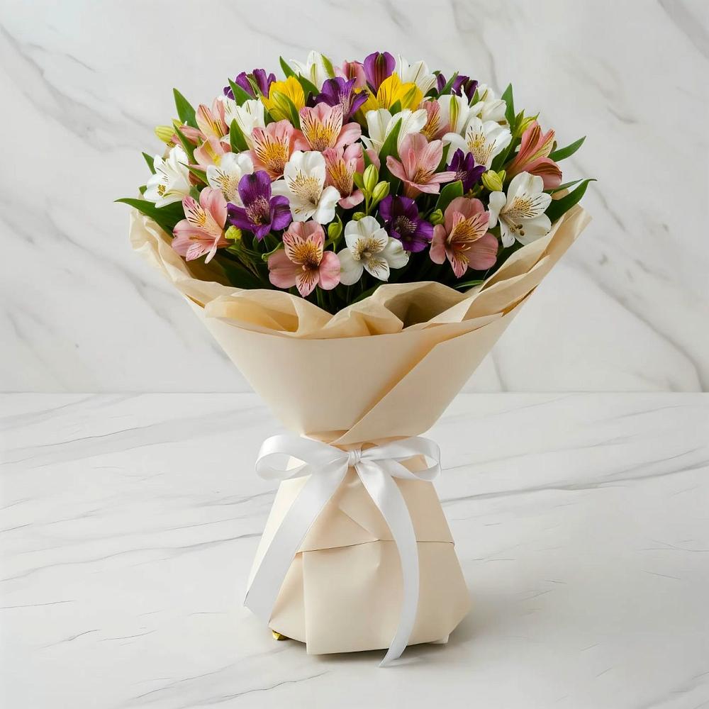 Букет цветов из: Альстромерии в Дергаево