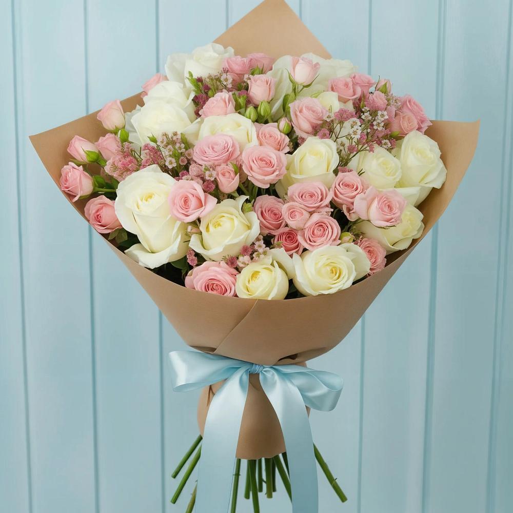 Букет цветов из: Розы в Дергаево