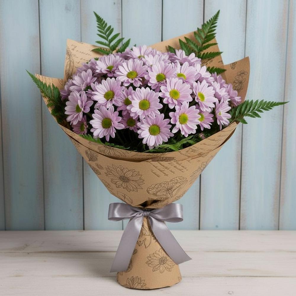 Букет цветов из: Хризантемы в Дергаево