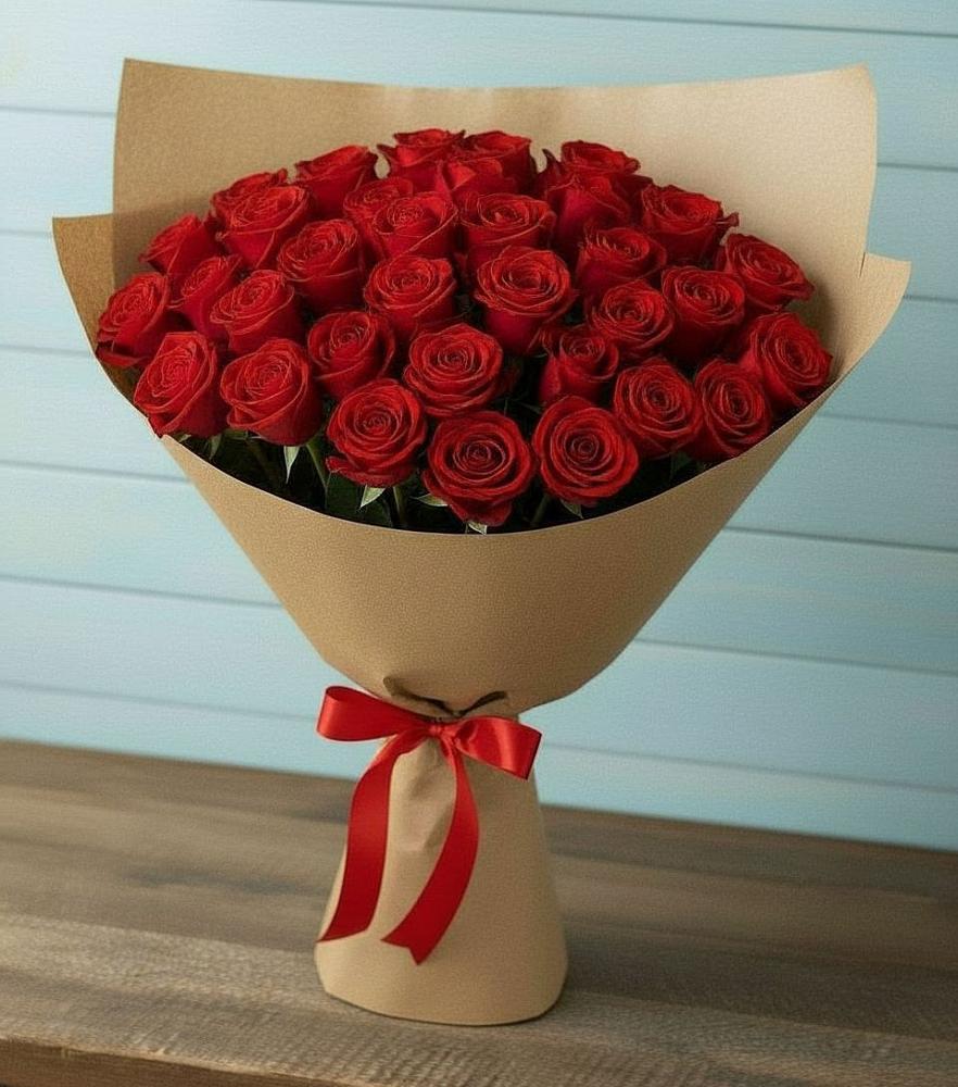 Букет Красные розы Милано в Дергаево