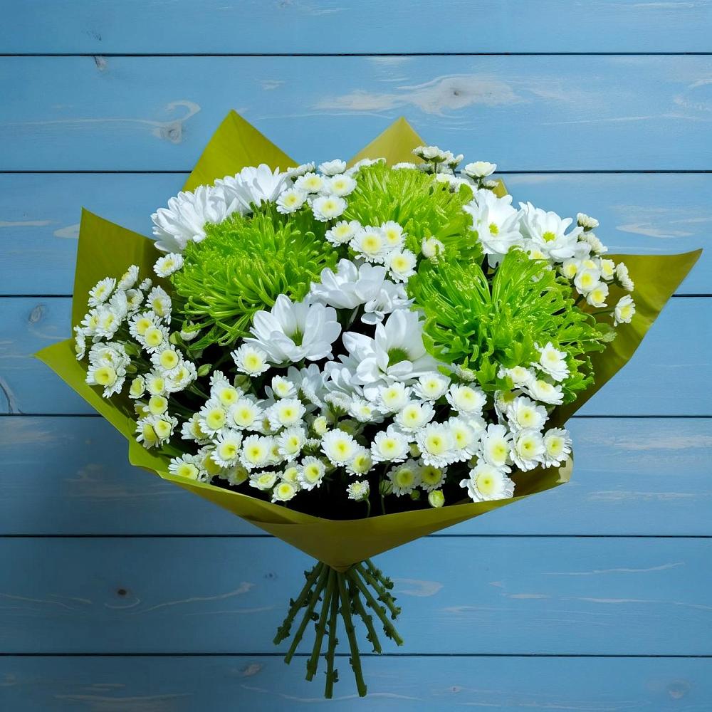 Букет цветов из: Хризантемы в Дергаево