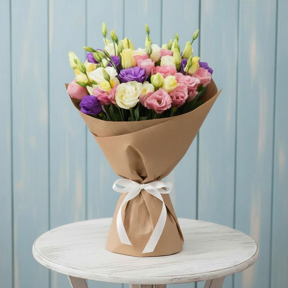 Букет цветов из: Лизиантусы в Дергаево