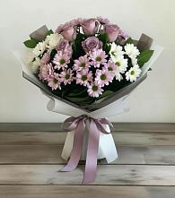 Букет цветов из:  Хризантемы и Розы в Дергаево