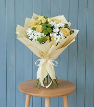 Букет цветов из:  Хризантемы и Розы #REPLACE_PRED# Дергаево