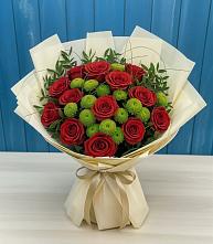 Букет цветов из:  Розы и Хризантемы #REPLACE_PRED# Дергаево